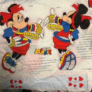 Disney Minnie Fabric Panel with Red and Blue Accents